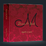 Red Gold Black Christmas Winter Wedding Monogram Binder<br><div class="desc">Red gold black Christmas winter wedding reception elegant album binder. Floral monogram pattern background with custom script. Classy,  chic,  modern,  trendy,  stylish,  beautiful unique succulent metallic. Change the typography,  click on edit design. Image copyright Marg Seregelyi Photography.</div>