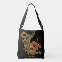 Red Gold Black Fantasy Chinese Dragon