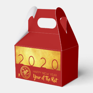 Red Gold Chinese Rat paper-cut 2020 GFB Favor Box