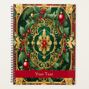 Red Gold Christmas Holiday Planner
