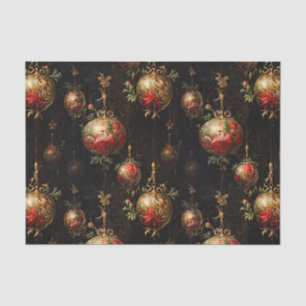 Red Gold Christmas Ornaments  Tissue Paper