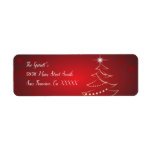 Red & Gold Christmas Tree Label<br><div class="desc">This custom return address label gives a glimpse of what is to come inside. Order with your custom matching Christmas card.</div>