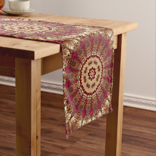 Red Gold Decorative Table Runner