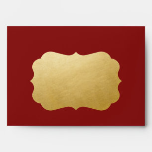 Red Gold Elegant Unique Christmas Envelope
