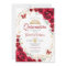 Red Gold Floral Quinceanera