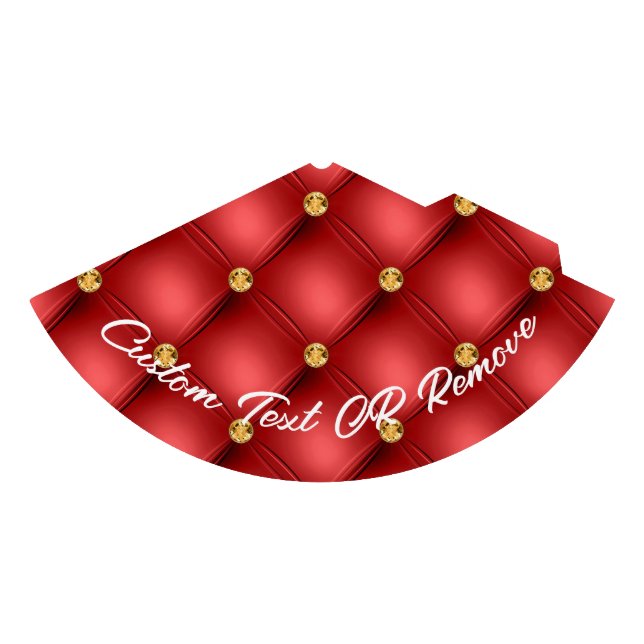 Red Gold Gemstone Party Hat with Custom Text (Front)