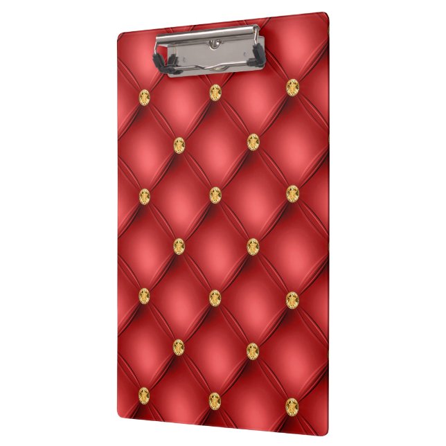 Red Gold Gemstone Tuft Clipboard (Left)