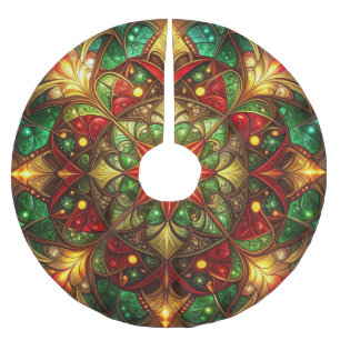 Red Gold Green Decorative Tree Skirt