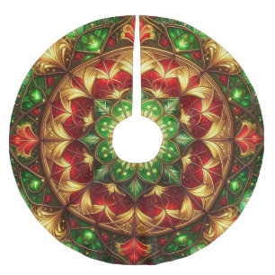 Red Gold Green Decorative Tree Skirt