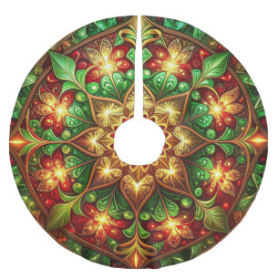 Red Gold Green Decorative Tree Skirt