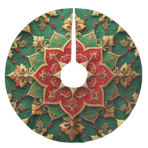 Red Gold Green Decorative Tree Skirt
