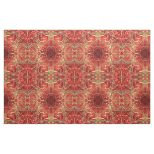 red gold green Fabric, colourful house textile Fabric