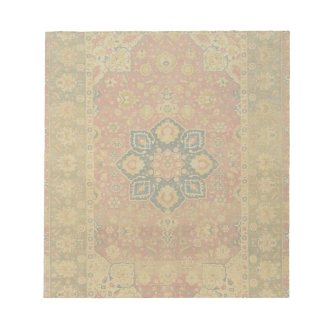 Red Gold Kashan Carpet Rug Persian Asian Notepad (Front)