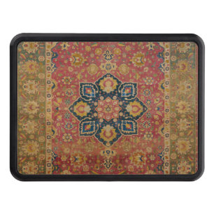 Red Gold Kashan Carpet Rug Persian Asian Trailer Hitch Cover