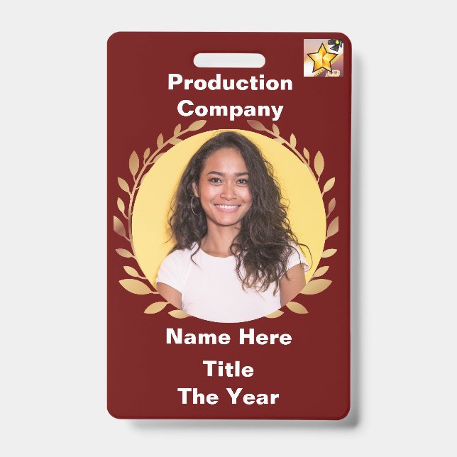 Red Gold Leaf Badge (Front)