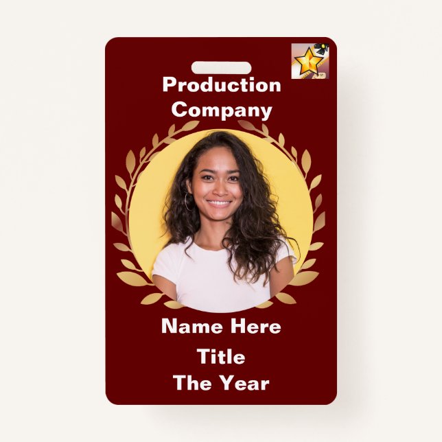 Red Gold Leaf Badge (Front)