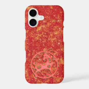 Red Gold Lunar Chinese New Year Zodiac Goat
