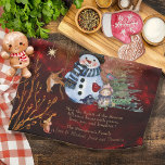 RED GOLD Merry Christmas, cute Characters Kitchen Towel<br><div class="desc">This Fancy Red Gold hand-painted Holiday/Christmas design has some pretty characters with a golden tree, on a bright red background. It would make a great Christmas gift for a family or a couple and easily fits into a stocking .You can customize all text. Gold and Red colours will make the...</div>