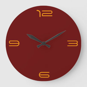 Red/ Gold Minimalist > Plain Wall Clocks/ Large Clock