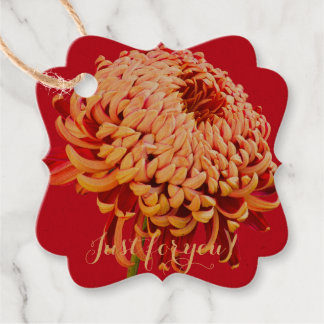Red & Gold Mum Gift Favour Tags All Occasions