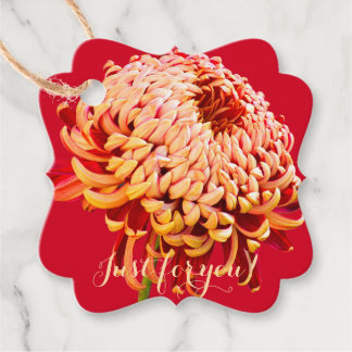 Red & Gold Mum Gift Favour Tags All Occasions