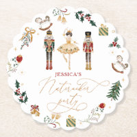 Red gold Nutcracker ballerina kids birthday party