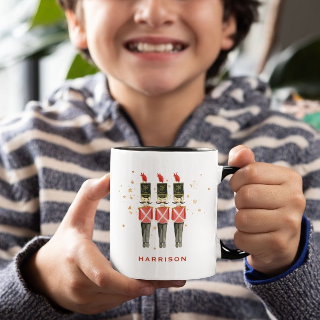 Red & Gold Nutcracker Personalized Christmas Mug (Creator Uploaded)