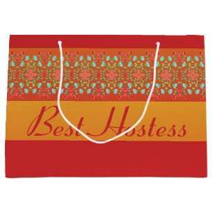 Red Gold Orange And Yellow Large Gift Bag