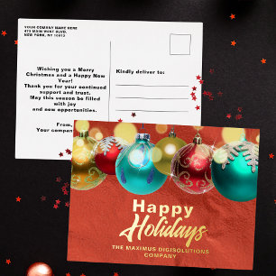 Red Gold Ornaments Corporate Client Holiday