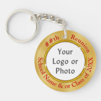 Red Gold Photo Personalize Class Reunion Souvenirs
