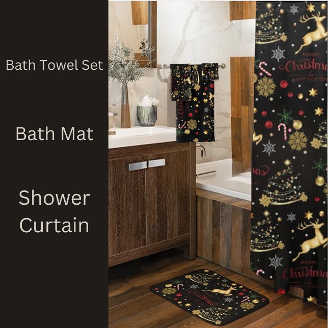 Red  Gold Reindeer Merry Christmas Tree (Creator Uploaded)