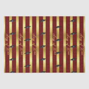 Red Gold School College University Graduation Day Tissue Paper