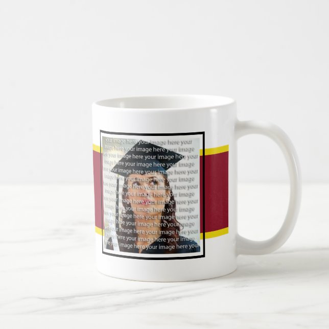 Red & Gold School Graduation Photo Collage Mugs (Right)