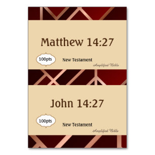 Red Gold Scripture Reference Cards for Game