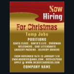 Red & Gold, Seasonal Recruitment Advertising Flyer<br><div class="desc">Red & Gold,  Seasonal Recruitment Advertising Flyers By The Business Card Store.</div>