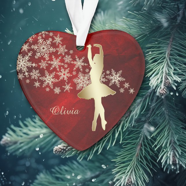 Red Gold Snowflake Dancer Ornament (Creator Uploaded)