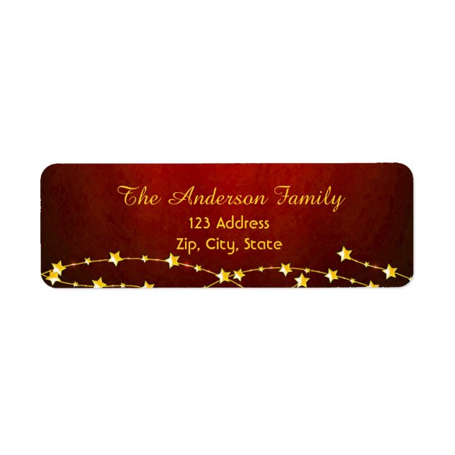 Red gold stars address return (Front)