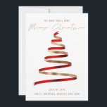 Red Gold Tree 2024 Calendar Merry Christmas Holiday Card<br><div class="desc">Stylish Red Gold Tree 2024 Calendar Merry Christmas is in a stylish set handwritten style script. With a handy 2024 calendar on the back for your recipients and Happy New Year greeting.</div>