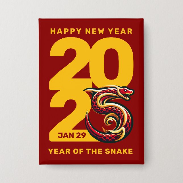 Red Gold Year of the Snake 2025 (Front)