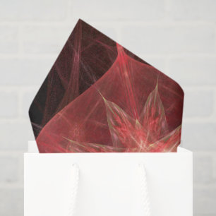 Red Gold Yellow Geometric Star Decoupage Tissue Paper