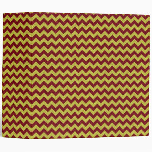 Red & Gold Zig Zag Glitter Binder