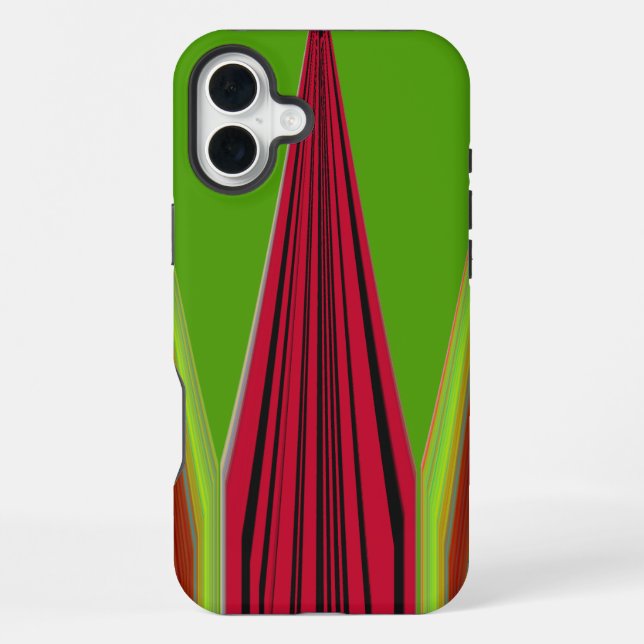RED GOLDEN GREEN iPhone CASE (Back)
