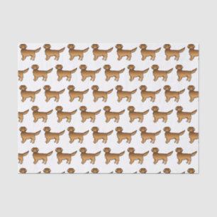 Red Golden Retriever Cute Cartoon Dog Pattern Tissue Paper