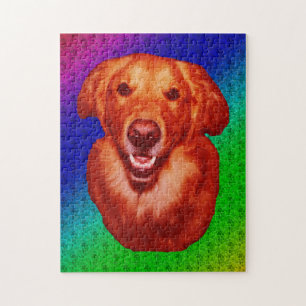 Red Golden Retriever Front Profile Jigsaw Puzzle