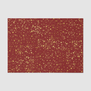 Red & Golden Star Patterns  Tissue Paper