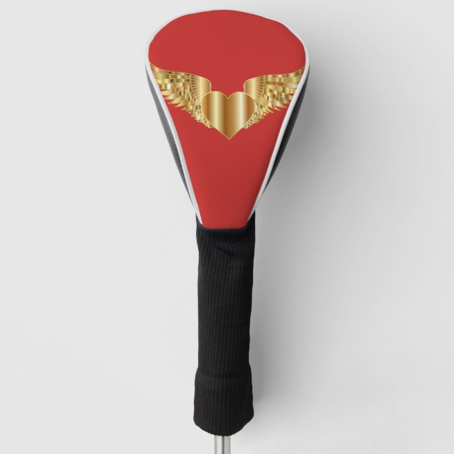 Red golden wings golf head cover (Front)