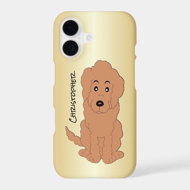 Red Goldendoodle Dog Design Personalised (Back)