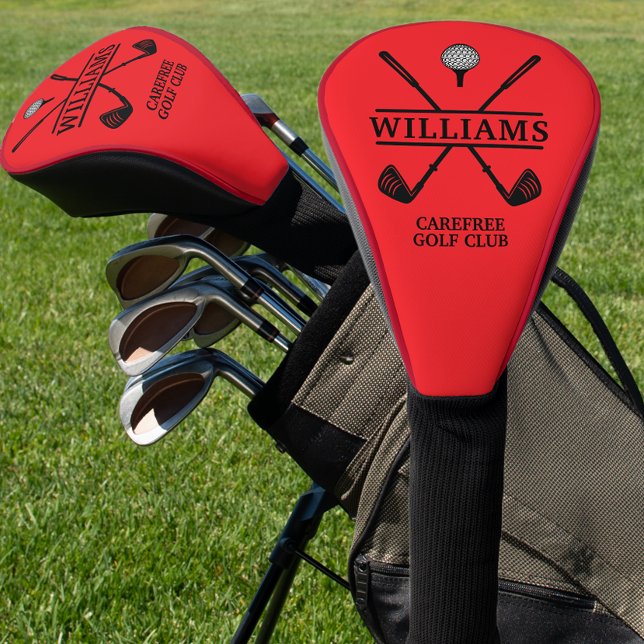 Red Golf Club Player Name Golf Head Cover (Creator Uploaded)