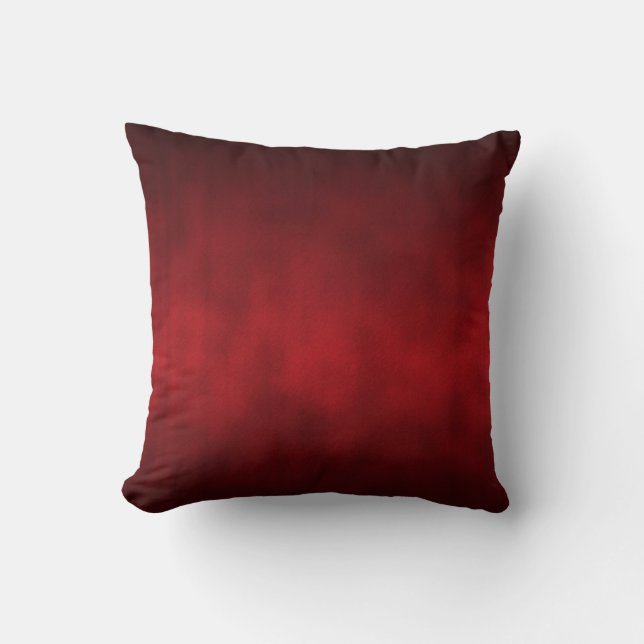 Red Gothic Ombre Background Art Throw Pillow (Front)