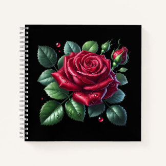 Red Gothic Rose Notebook